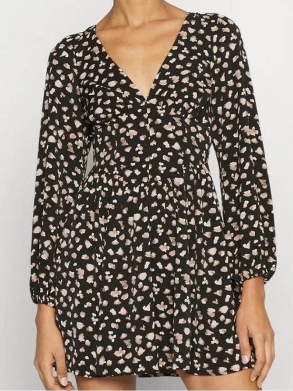 Abercrombie & Fitch Black long sleeve dress size medium tall